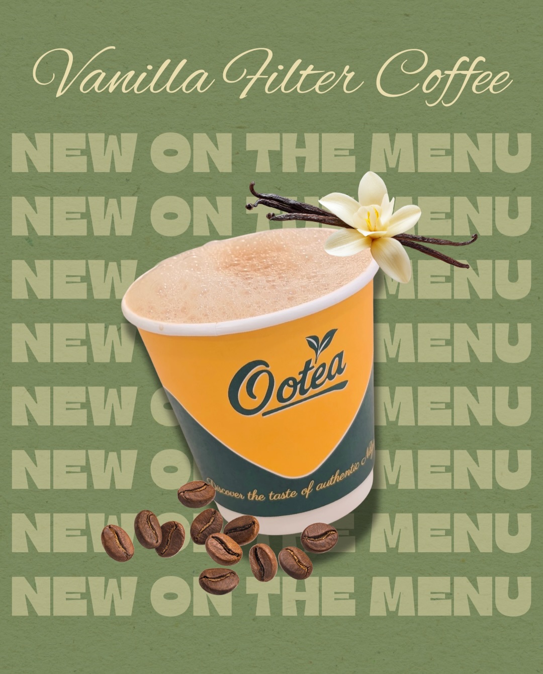 Ootea vanilla filter coffee announcement